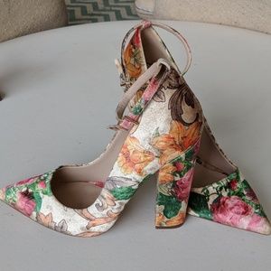 Velvet chunky Asos heels